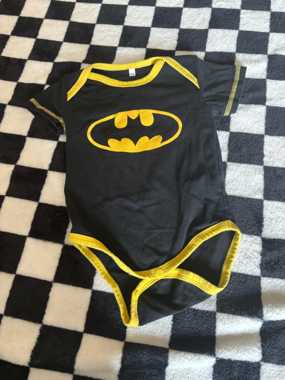 12 month Batman diaper shirt